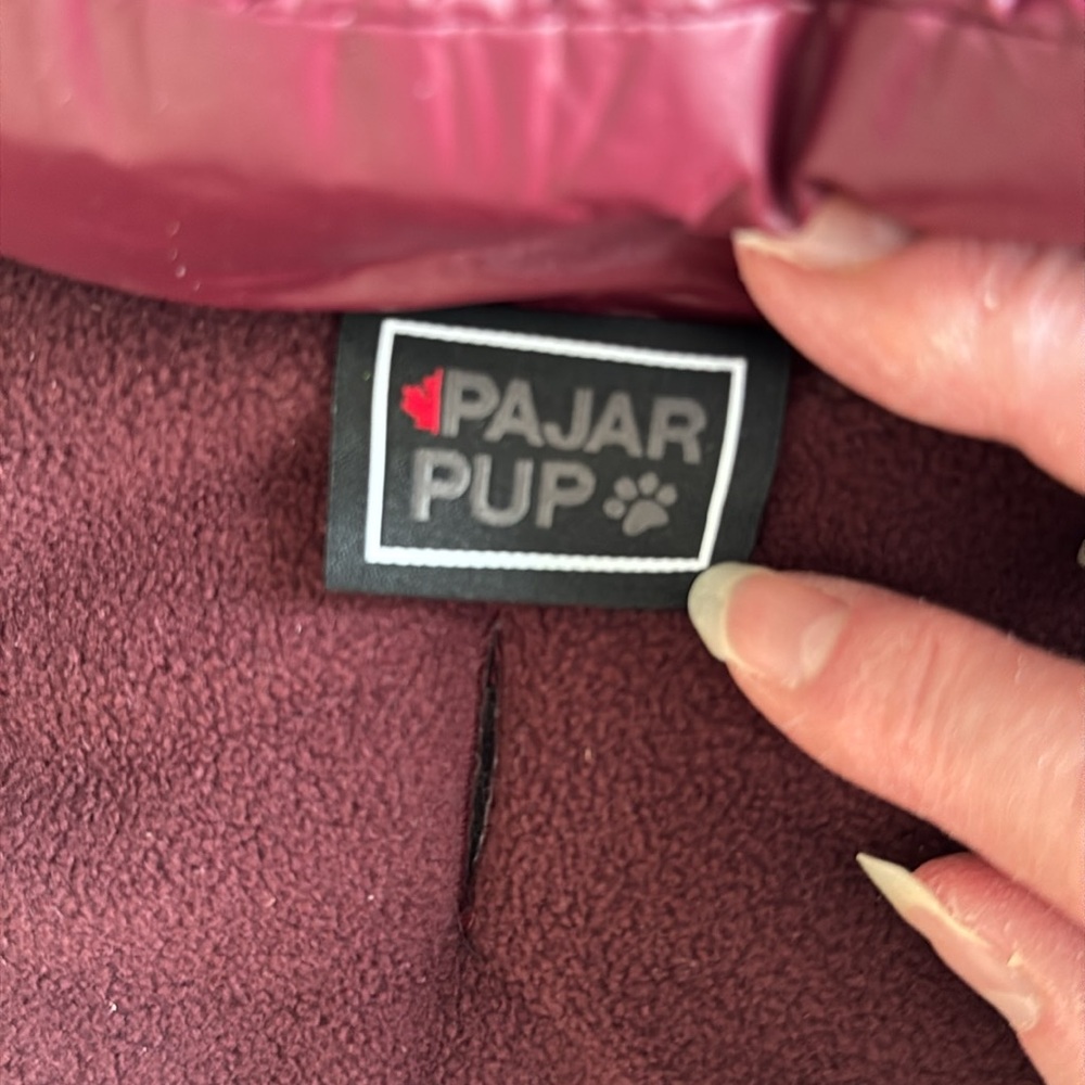 New Pajar Pup Zola dog jacket w/faux fur trimmed hood.  Size XXL. Color Merlot. - Picture 14 of 16